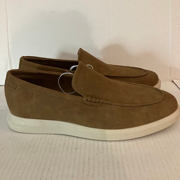 Guess Mens 7.5 Brown Suede GMRAFFY Loafers, New main image 7